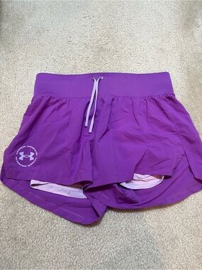 Under Armour Bright Purple Women's Athletic Shorts with Liner